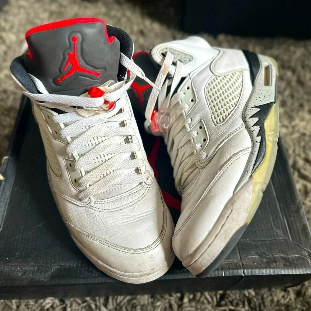 Jordan 5 Retro White Cement (10.5) - Picture 1 of 9